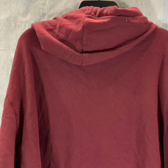 And Now This Men's Maroon Fleece Drawstring Pullover Hoodie SZ XL - Picture 4 of 10